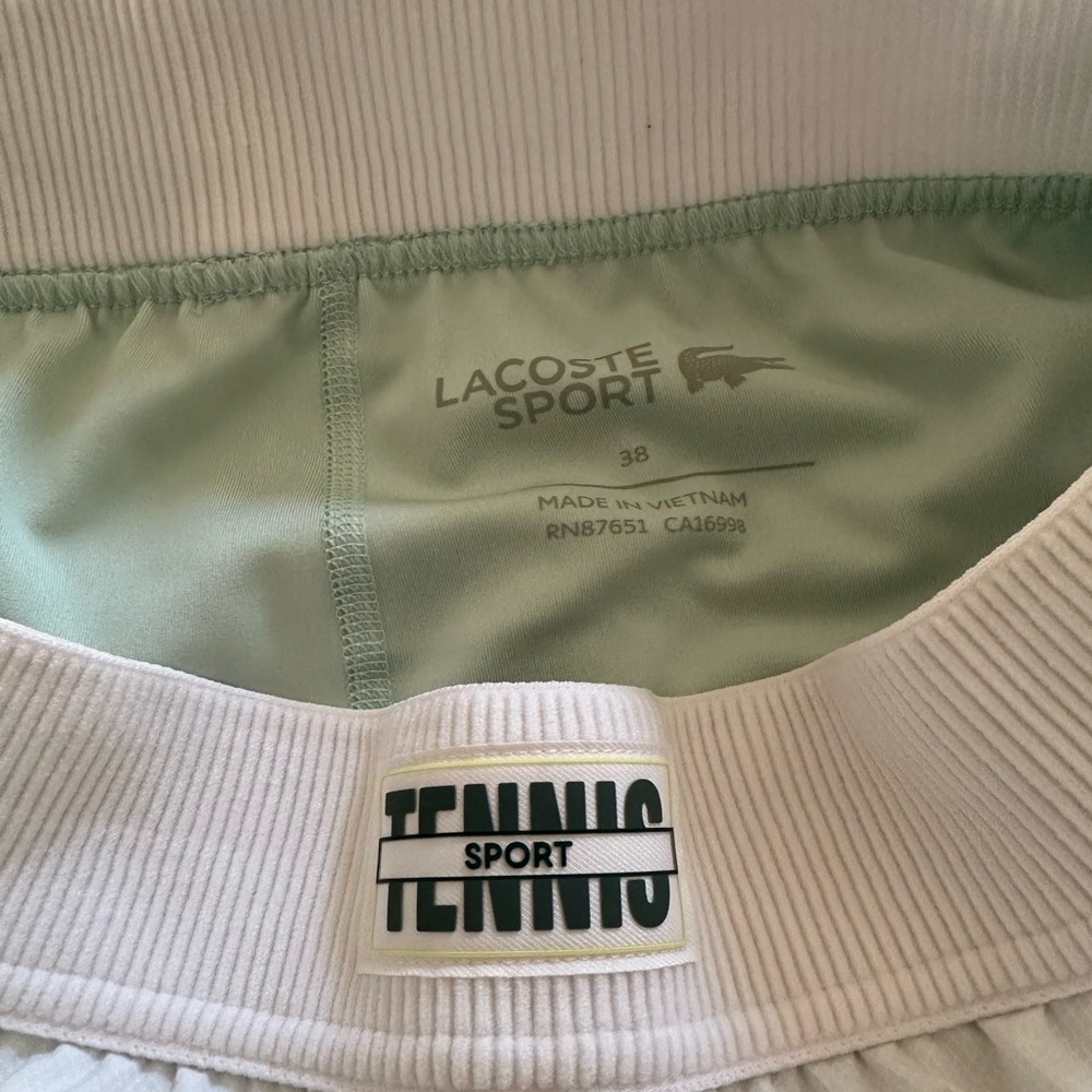Lacoste Women's White Tennis Skirt - Picture 3 of 8